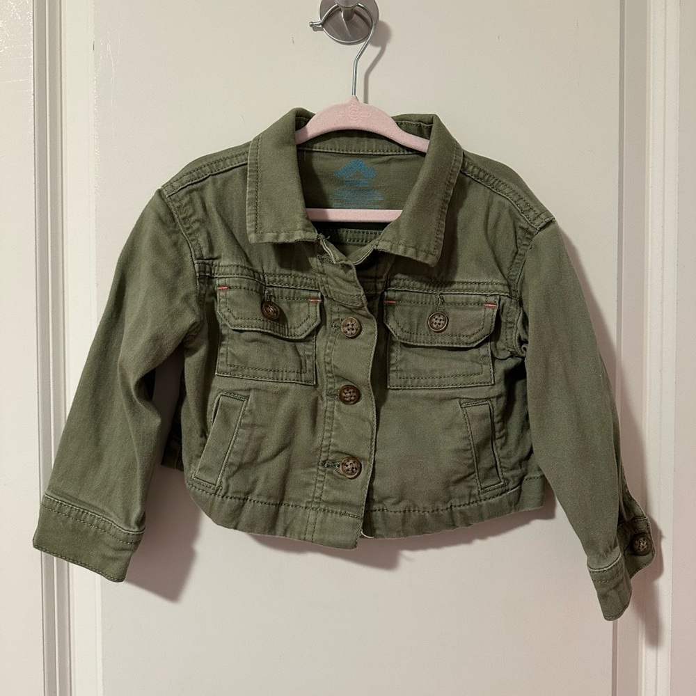 Thereabouts 2T Olive Jean Jacket